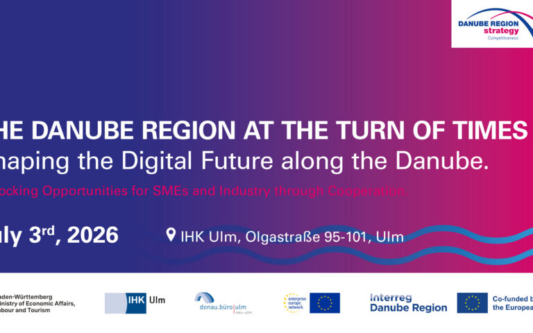 Save the Date: THE DANUBE REGION AT THE TURN OF TIMES -Shaping the Digital Future along the Danube.