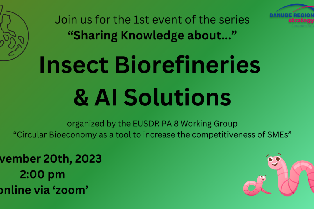 INVITATION – Online-Event “Sharing Knowledge about: Insect Biorefineries and AI Tools” on November 20th, 2023 at 2.00 pm CEST